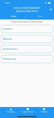 ziizii mobile printing app start screen