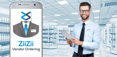 smiling professional and ziizii vendor ordering app