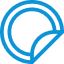 Blue circular swirl icon