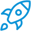 blue rocket icon